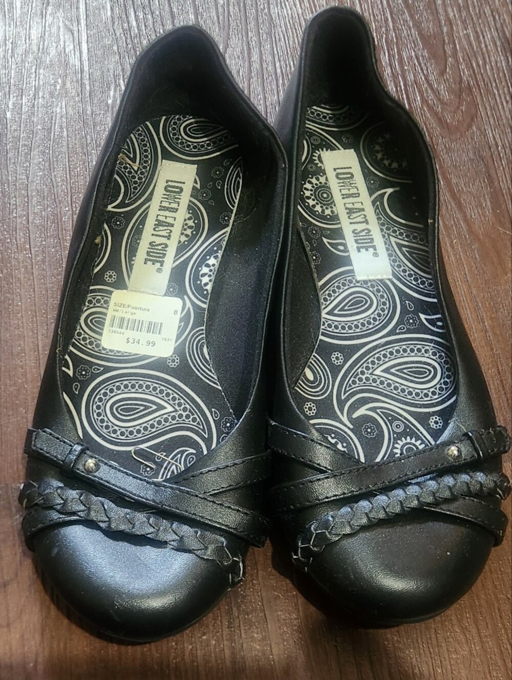 Black and White Paisley Slip-On Shoe